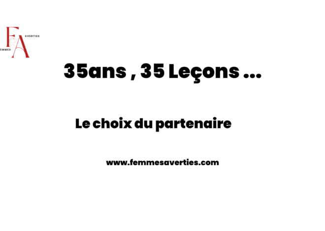 Le choix du partenaire : 35ans , 35 Leçons