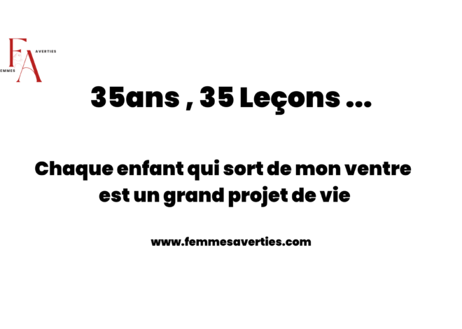 Chaque enfant est un grand projet de vie